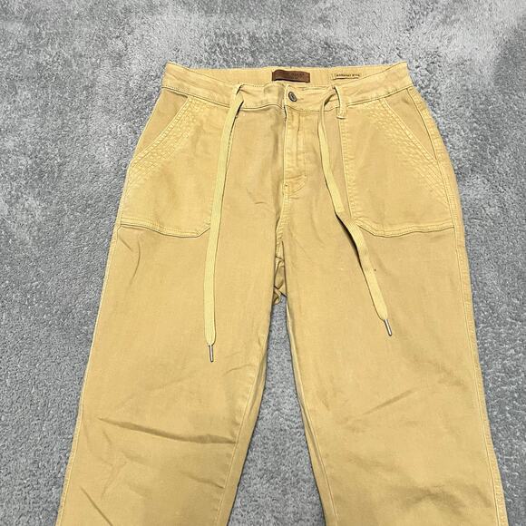 Judy Blue Jeans Womens 11 /30 Khaki High Waisted Grment Dyed Cuffed Jogger - Picture 2 of 11
